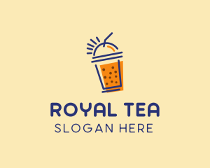 Milk Tea Beverage  logo design