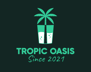 Tropical Drink Cooler logo design