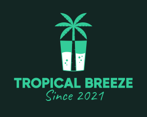 Tropical Drink Cooler logo design