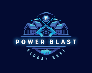 Power Wash Cleaner Sanitation logo design