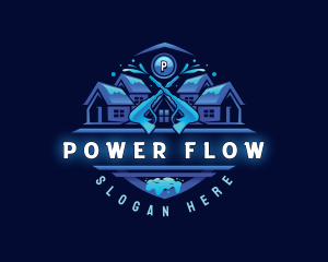 Power Wash Cleaner Sanitation logo design