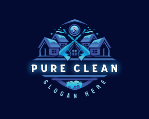 Power Wash Cleaner Sanitation logo design