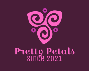 Pink Flower Spa  logo design