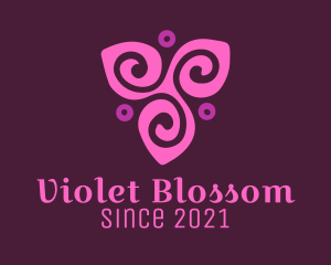 Pink Flower Spa  logo design