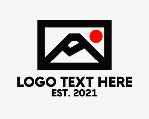 Picture Frame - Minimalist Mount Fuji logo design