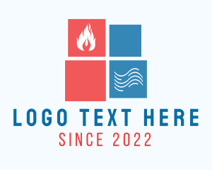 Heating - Air Fire Heating Cooling logo design