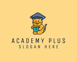 School - Cat School Graduation logo design