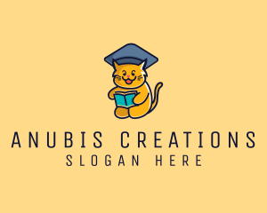 Cat School Graduation logo design