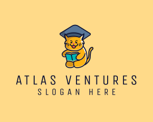 Cat School Graduation logo design