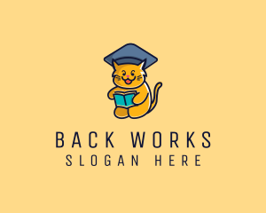 Cat School Graduation logo design