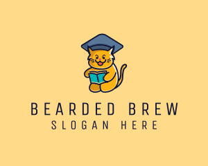 Cat School Graduation logo design