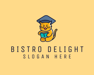 Cat School Graduation logo design