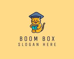 Cat School Graduation logo design