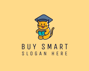 Cat School Graduation logo design