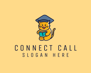 Cat School Graduation logo design