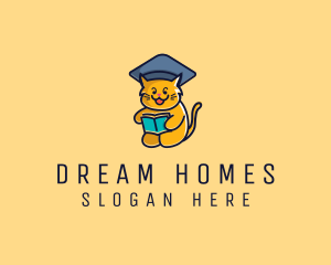 Bookstore - Cat School Graduation logo design