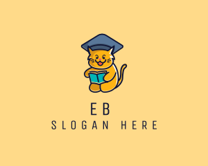 Cat School Graduation logo design