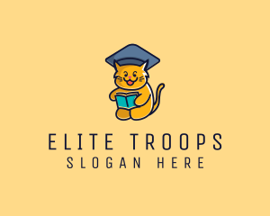 Cat School Graduation logo design