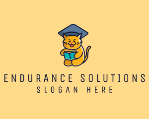 Cat School Graduation logo design