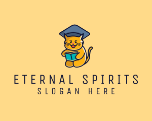 Cat School Graduation logo design