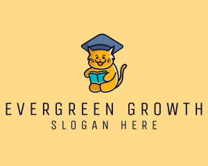 Cat School Graduation logo design