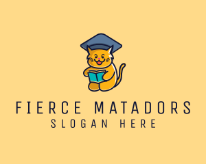 Cat School Graduation logo design