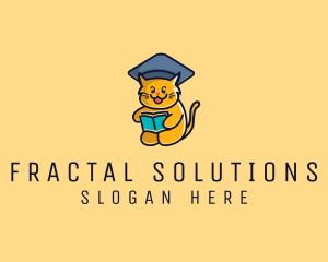 Cat School Graduation logo design