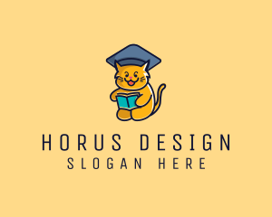 Cat School Graduation logo design