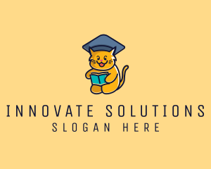 Cat - Cat School Graduation logo design