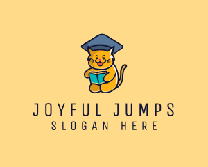 Cat School Graduation logo design