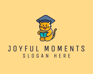 Cat School Graduation logo design