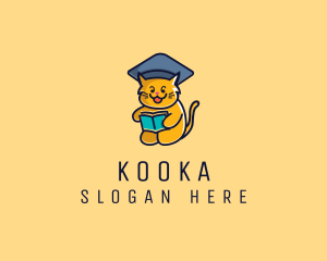 Cat School Graduation logo design