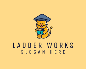 Cat School Graduation logo design