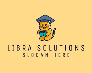 Cat School Graduation logo design