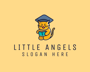 Cat School Graduation logo design