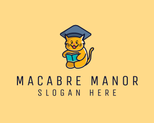 Cat School Graduation logo design