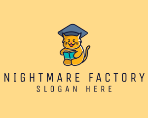 Cat School Graduation logo design