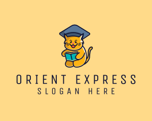 Cat School Graduation logo design