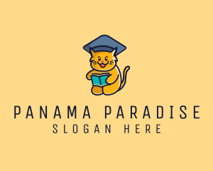 Cat School Graduation logo design