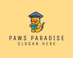 Cat School Graduation logo design