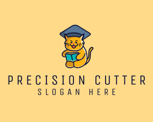 Cat School Graduation logo design