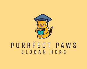 Cat - Cat School Graduation logo design