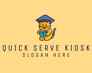 Cat School Graduation logo design