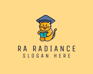 Cat School Graduation logo design