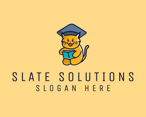 Cat School Graduation logo design