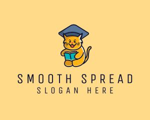 Cat School Graduation logo design