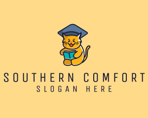 Cat School Graduation logo design