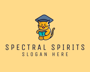 Cat School Graduation logo design