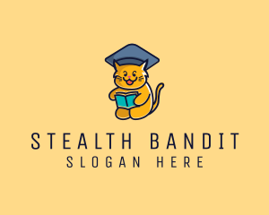 Cat School Graduation logo design