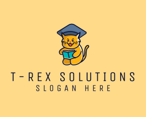 Cat School Graduation logo design